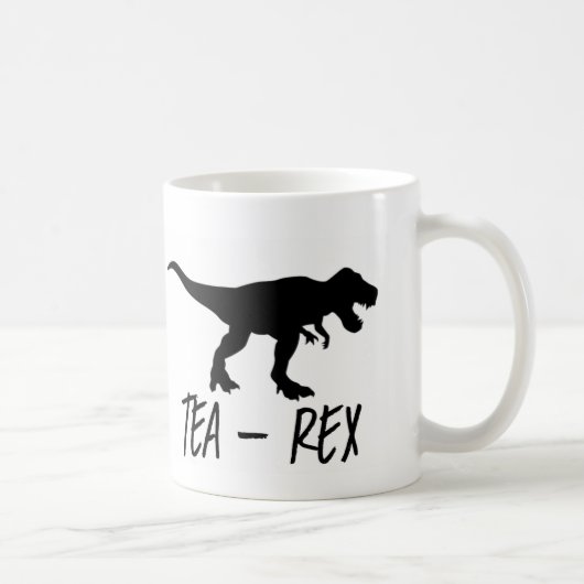 Tee Rex - lustiger Tee-/Tassen-Entwurf Kaffeetasse (Rechts)