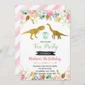 Tee rex Party-Mädcheneinladung Einladung (Vorne/Hinten)