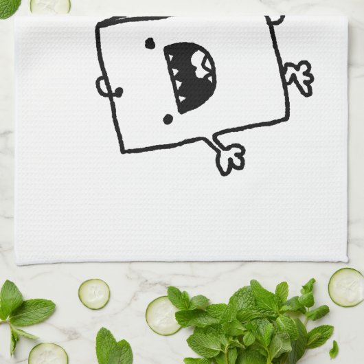 Tee Rex Tea Bag Funny Pun Cartoon Handtuch (Gefaltet)