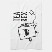 Tee Rex Tea Bag Funny Pun Cartoon Handtuch (Vertikal)