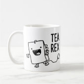 Tee Rex Tea Bag Funny Pun Cartoon Kaffeetasse (Links)