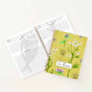 Tee Rezepte Medizin Kamille Gelb Notizblock