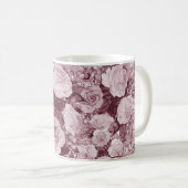 Tee-Rose: Aquarell Bouquet Muster. Kaffeetasse (VorderseiteRechts)