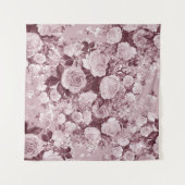 Tee-Rose: Aquarell Bouquet Muster. Wandteppich (Vorderseite (Horizontal))