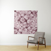 Tee-Rose: Aquarell Bouquet Muster. Wandteppich (Beispiel (Horizontal))