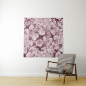 Tee-Rose: Aquarell Bouquet Muster. Wandteppich (Beispiel)
