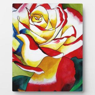 Tee Rose Aquarell Originale Kunst Blume Fotoplatte