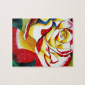 Tee Rose Aquarell Originale Kunst Blume Puzzle (Horizontal)