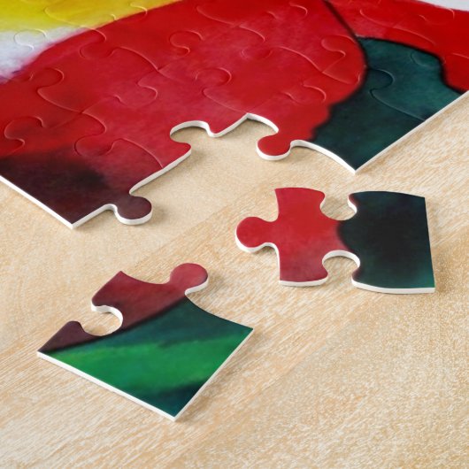 Tee Rose Aquarell Originale Kunst Blume Puzzle (Seite)