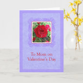 Tee-Rose auf der Lavendel-Mama Valentine Karte (Gelbe Blume)