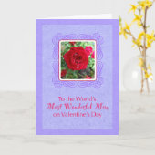 Tee Rose auf Lavendel Wunderbare Mama Valentine Karte (Gelbe Blume)