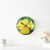 Tee Rose & Bible Verse Custom Clock Runde Wanduhr (Zuhause)