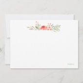 Tee-Rose Dankeschön-Karte Einladung (Rückseite)