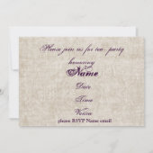 Tee-Rose in einem Teekanne - Tee-Party laden Einladung (Rückseite)