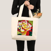 Tee Rose Originale Aquarellkunst Blume Jumbo Stoffbeutel (Vorderseite (Produkt))