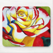 Tee Rose Originale Aquarellkunst Blume Mousepad (Vorne)