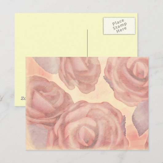 Tee-Rose, Postkarte (Vorne/Hinten)