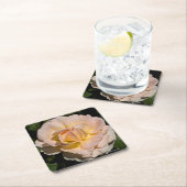 Tee-Rose Rechteckiger Pappuntersetzer (Vor Ort)