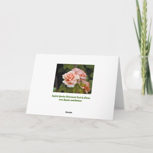 Tee-Rose-Rentenkarte Karte (Rückseite)