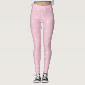 Tee-Rose Rosa und weiße Punkte Leggings (Vorderseite)