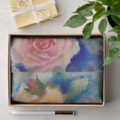 Tee-Rose Shabby Chic Aquarellfarben Rose Seidenpapier (Geschenk)