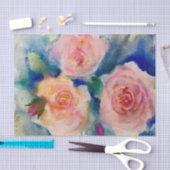 Tee-Rose Shabby Chic Aquarellfarben Rose Seidenpapier (Handwerk)