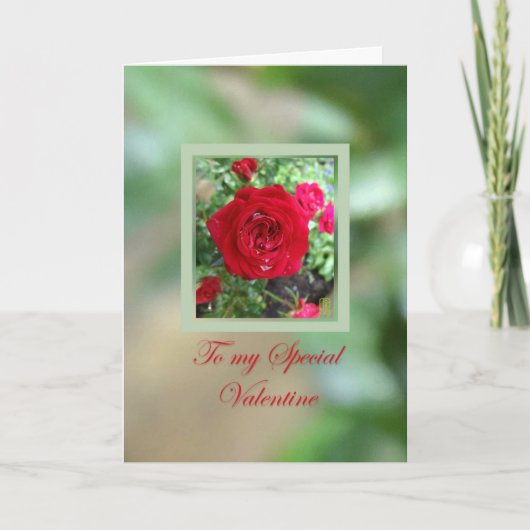 Tee Rose Special Valentine Karte (Vorderseite)