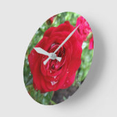 Tee-Rose-Uhr Runde Wanduhr (Winkel)