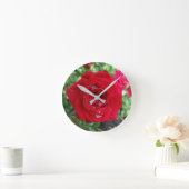 Tee-Rose-Uhr Runde Wanduhr (Zuhause)