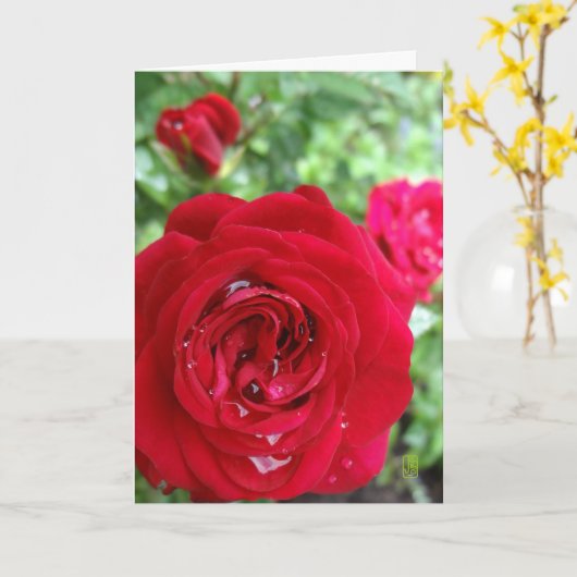 Tee-Rose zum Anpassen Karte (Gelbe Blume)