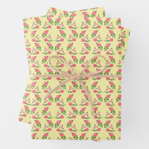 Tee-Rosen-Muster Süß Floral Weiblich  Geschenkpapier Set