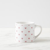Tee-Rosen-Rosa-Glitzer-Herz-Muster Espressotasse (Rechts)