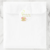 Tee Runder Aufkleber (Tasche)