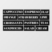 Tee-Salate Fenster Vinyls Transparent | Lebensmitt Fensteraufkleber (Blatt)