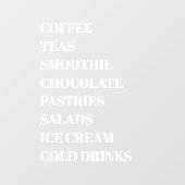 Tee-Salate Fenster Vinyls Transparent | Lebensmitt Fensteraufkleber (Blatt)