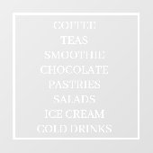 Tee-Salate Fenster Vinyls Transparent | Lebensmitt Fensteraufkleber (Blatt)