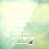 Tee-Salate Fenster Vinyls Transparent | Lebensmitt Fensteraufkleber (Blatt 3)