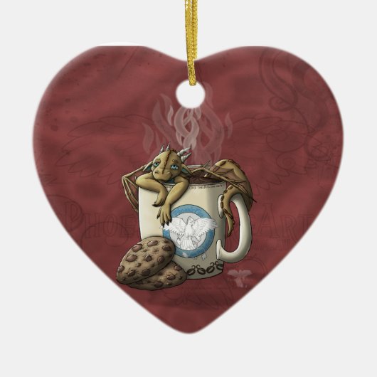 [Tee-Schalen-Drache-] Kaffee Keramikornament (Vorne)