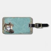 [Tee-Schalen-Drache-] Mokka Gepäckanhänger (Vorderseite horizontal)