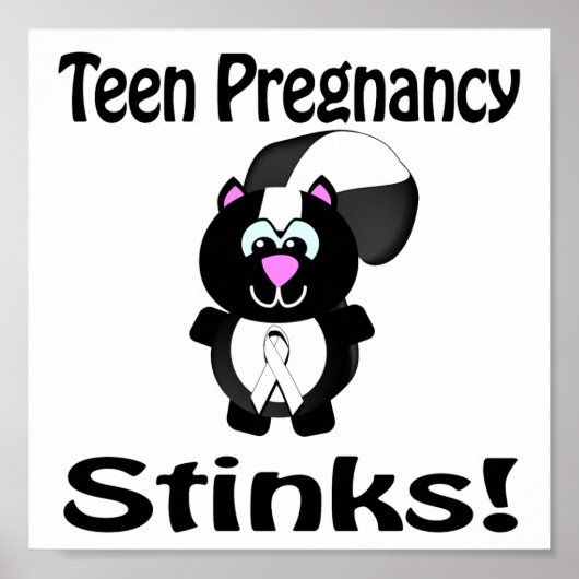 Tee-Schwangerschaft stinks Skunk Awareness Design Poster (Vorne)