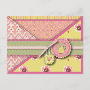 Tee-Service-Postkarte Feiertagspostkarte