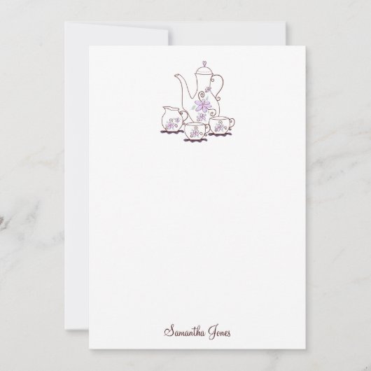 Tee Set Stationery Mitteilungskarten (Vorderseite)