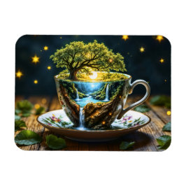 Tee-Set surreal Wasserfall Küche Dekoration Kunst Magnet