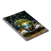 Tee-Set surreal Wasserfall Küche Dekoration Kunst Notizblock (Rechte Seite)