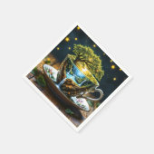 Tee-Set surreal Wasserfall Küche Dekoration Kunst Serviette (Ecke)