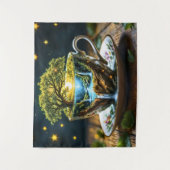 Tee-Set surreal Wasserfall Küche Dekoration Kunst Wandteppich (Vorderseite)