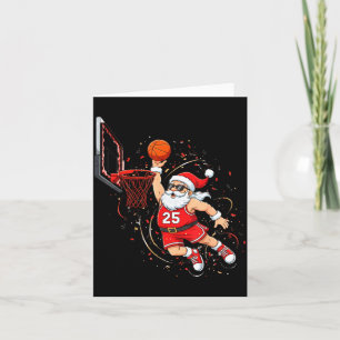 Tee Shirt Basketball Weihnachtsmann Dunking Weihna Karte