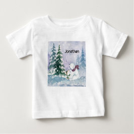 Tee-Shirt für Baby Boy mit Winter Scene & Bears Baby T-shirt