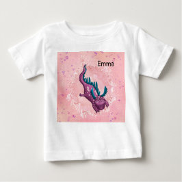 Tee Shirt für Baby Girl mit Dragon in Pink