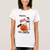 TEE SHIRT WOMENS BOO T-SHIRT HALLOWEEN (Vorderseite)